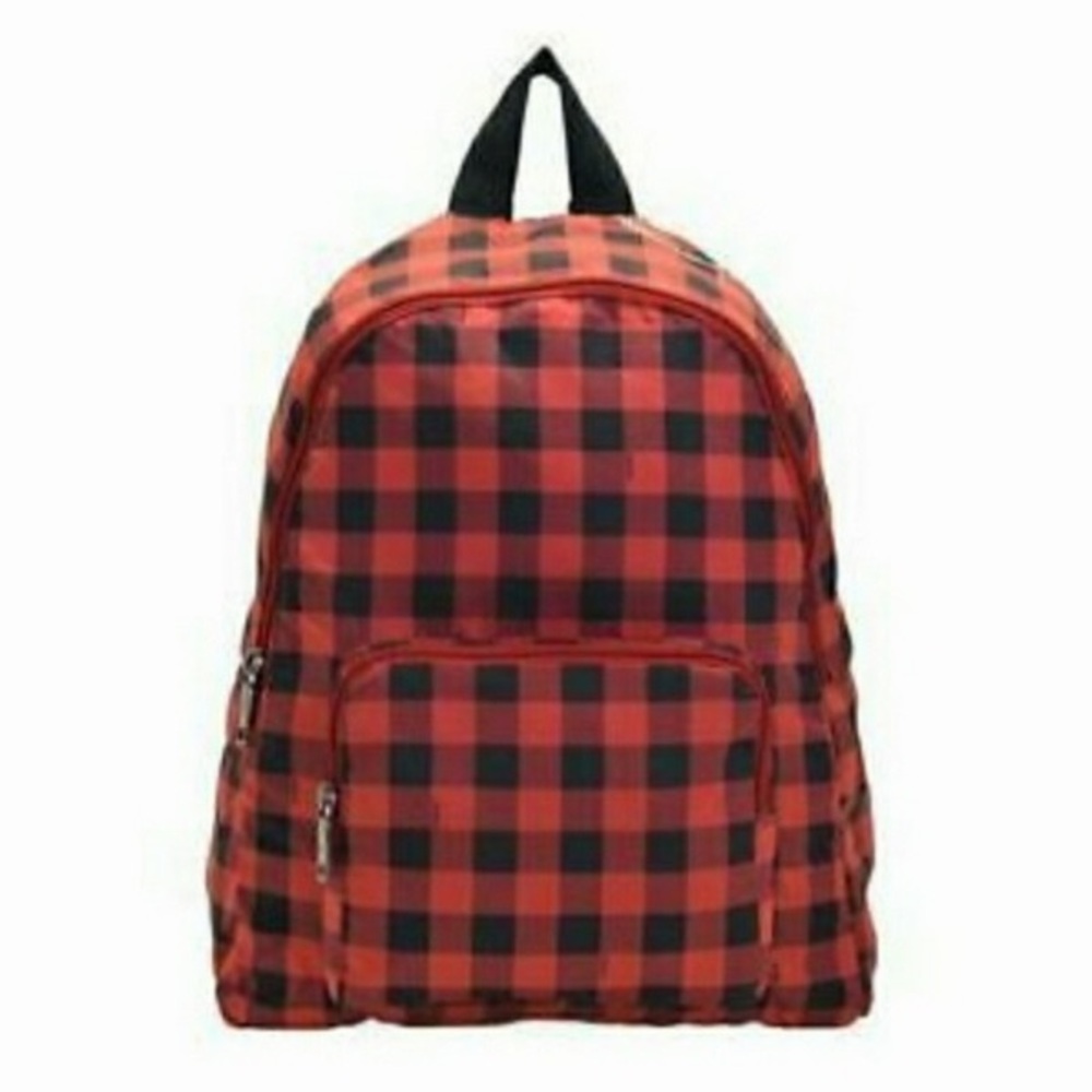 Coach Gingham Backpack 🎒 Black & Red NWT 🖤❤️🖤 Back to School